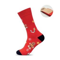 Paire de chaussettes de Noël M Soc MediumCouleur:Rouge