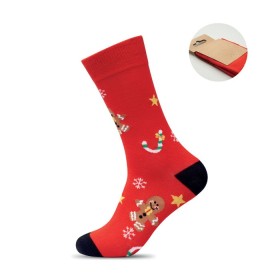 Paire de chaussettes de Noël M Soc MediumCouleur:Rouge