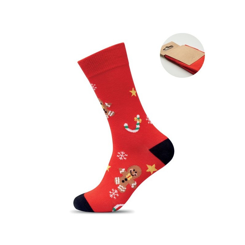 Paire de chaussettes de Noël M Soc MediumCouleur:Rouge