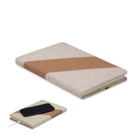 Carnet A5 avec chargeur 15W CortonaCouleur:Beige