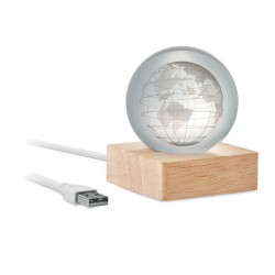 Globe en verre LED Globe LightCouleur:Bois