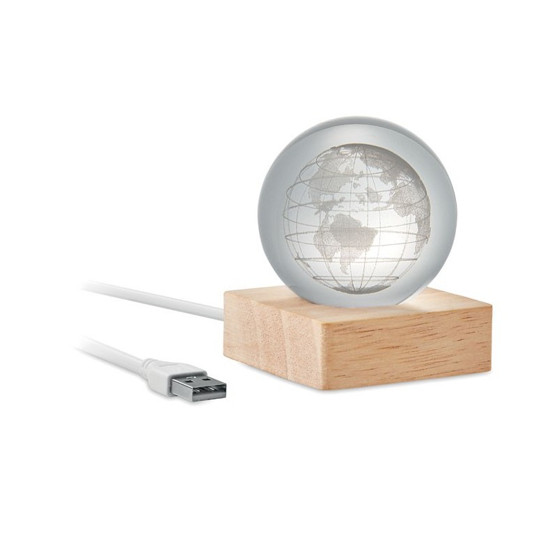 Globe en verre LED Globe LightCouleur:Bois