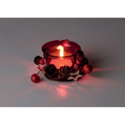 Bougeoir de Noël BougieCouleur:Rouge