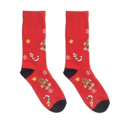 Paire de chaussettes de Noël M Soc MediumCouleur:Rouge