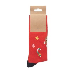 Paire de chaussettes de Noël M Soc MediumCouleur:Rouge