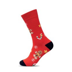 Paire de chaussettes de Noël M Soc MediumCouleur:Rouge