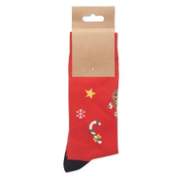 Paire de chaussettes de Noël L Soc LargeCouleur:Rouge