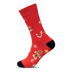 Paire de chaussettes de Noël L Soc LargeCouleur:Rouge