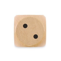 Dés en bois Schima de 5cm dia DadoCouleur:Bois