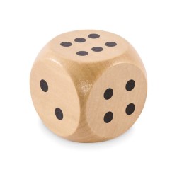 Dés en bois Schima de 5cm dia DadoCouleur:Bois