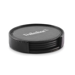 Lot de 4 sous-verres en PU Posa SetCouleur:Noir