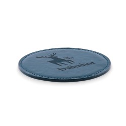 Sous-verre rond en PU PosaCouleur:Bleu Marine