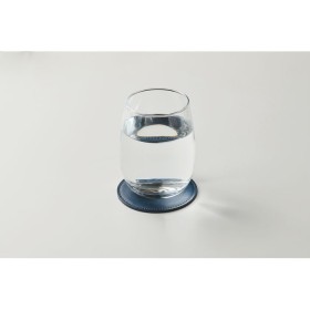 Sous-verre rond en PU PosaCouleur:Bleu Marine