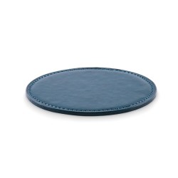 Sous-verre rond en PU PosaCouleur:Bleu Marine