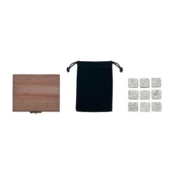Set 9 glaçons en pierre AberdeenCouleur:Bois