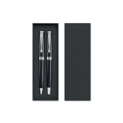 Set stylo à bille et roller Lyon SetCouleur:Noir