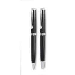 Set stylo à bille et roller Lyon SetCouleur:Noir