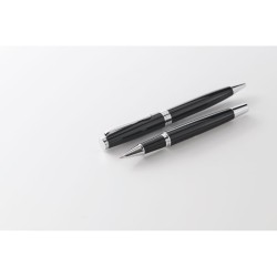 Set stylo à bille et roller Lyon SetCouleur:Noir