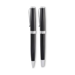 Set stylo à bille et roller Lyon SetCouleur:Noir