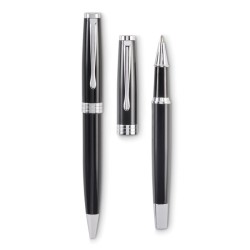 Set stylo à bille et roller Lyon SetCouleur:Noir