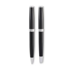 Set stylo à bille et roller Lyon SetCouleur:Noir