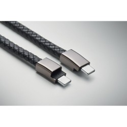 Câble bracelet tressé type C Fauleti ChargeCouleur:Noir