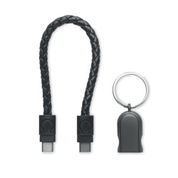Câble porte-clés de type C Fauleti LoopCouleur:Noir