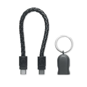 Câble porte-clés de type C Fauleti LoopCouleur:Noir