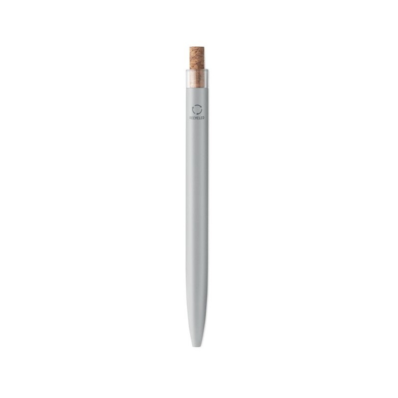 Stylo en aluminium recyclé Bergamo +Couleur:Argent mat