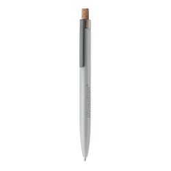 Stylo en aluminium recyclé Bergamo +Couleur:Argent mat