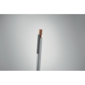 Stylo en aluminium recyclé Bergamo +Couleur:Argent mat
