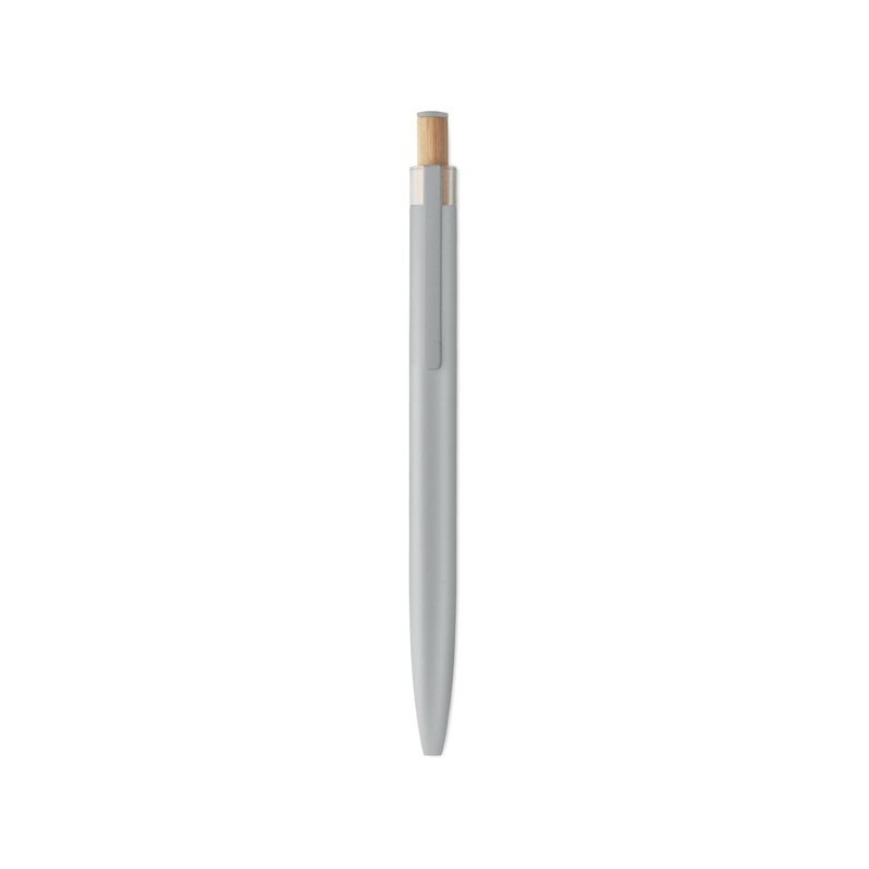 Stylo en aluminium recyclé Bergamo ++Couleur:Argent mat