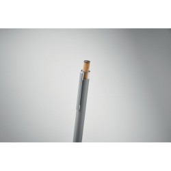 Stylo en aluminium recyclé Bergamo ++Couleur:Argent mat