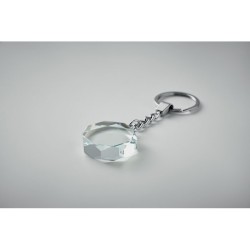 Porte-clés rond en verre RoundwardCouleur:Transparent