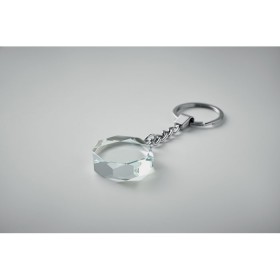 Porte-clés rond en verre RoundwardCouleur:Transparent