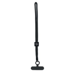Cordon pour téléphone RPET Nonette WristCouleur:Noir