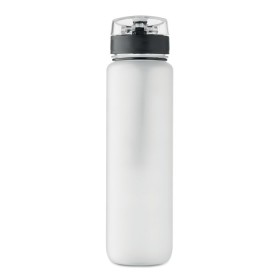Bouteille de sport RPET 1L Isforden MarkCouleur:Blanc transparent
