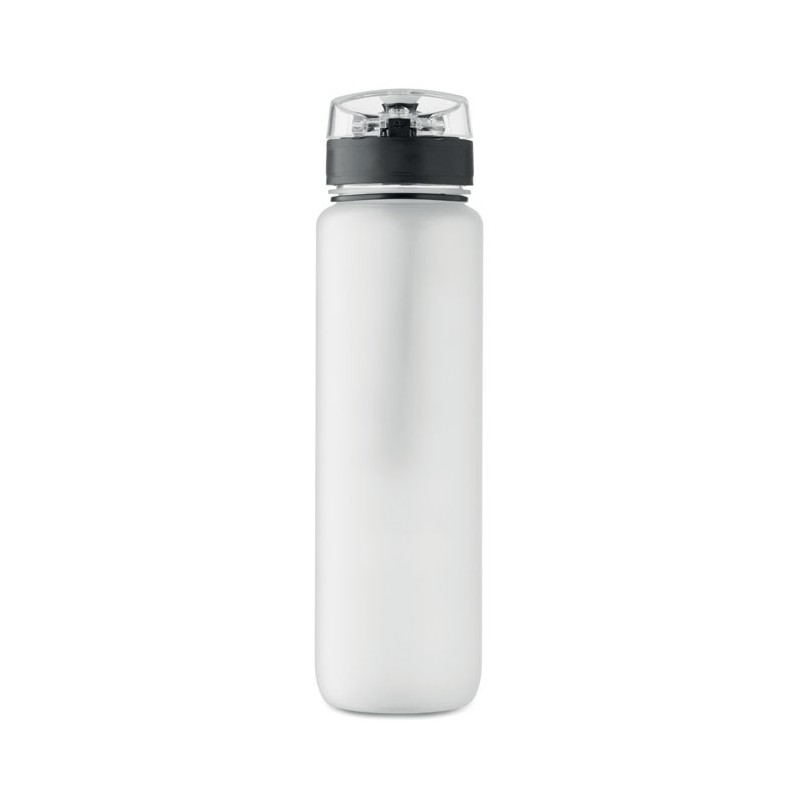 Bouteille de sport RPET 1L Isforden MarkCouleur:Blanc transparent