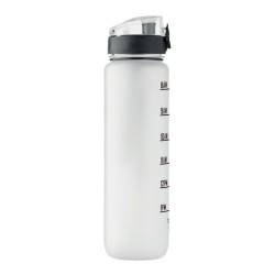 Bouteille de sport RPET 1L Isforden MarkCouleur:Blanc transparent