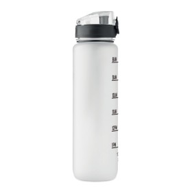 Bouteille de sport RPET 1L Isforden MarkCouleur:Blanc transparent