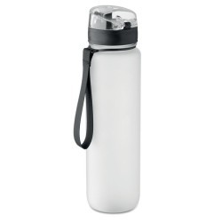 Bouteille de sport RPET 1L Isforden MarkCouleur:Blanc transparent