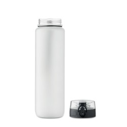 Bouteille de sport RPET 1L Isforden MarkCouleur:Blanc transparent