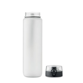 Bouteille de sport RPET 1L Isforden MarkCouleur:Blanc transparent