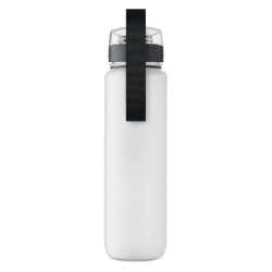 Bouteille de sport RPET 1L Isforden MarkCouleur:Blanc transparent