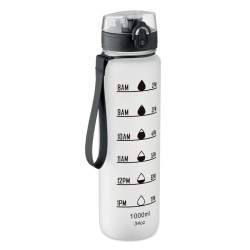Bouteille de sport RPET 1L Isforden MarkCouleur:Blanc transparent