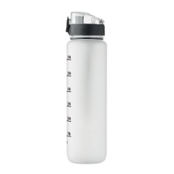 Bouteille de sport RPET 1L Isforden MarkCouleur:Blanc transparent
