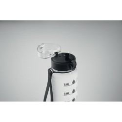 Bouteille de sport RPET 1L Isforden MarkCouleur:Blanc transparent