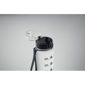 Bouteille de sport RPET 1L Isforden MarkCouleur:Blanc transparent