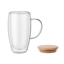 Mug en verre double paroi 450ml Existing NameCouleur:Transparent