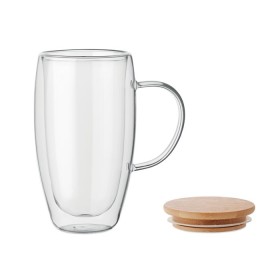 Mug en verre double paroi 450ml Existing NameCouleur:Transparent